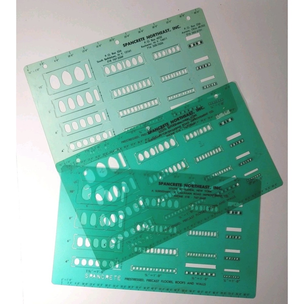 Vintage Spancrete Northeast Architectural Drafting Templates